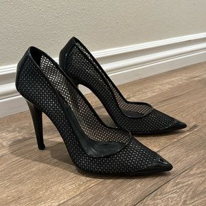 Tamara Mellon mesh patent pump